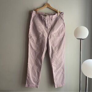 Madewell Stovepipe Fatigue Pants TENCEL Pale Lilac Size 33